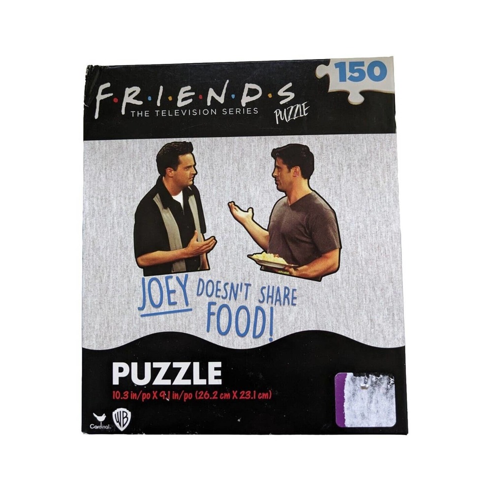 3/$20 FRIENDS TV Show Puzzle 150 Pc Joey Chandler Doesn't Share Food 10”x9” NEW